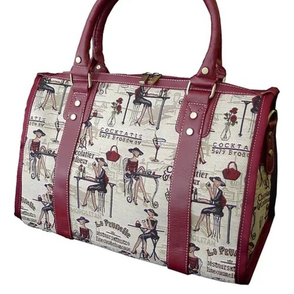 Stylish Personal Item Bag  - Tapestry Design - Parisian Theme - Spirit Frontier - Picture 2 of 5